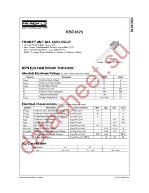 KSC1675YS1TA datasheet  